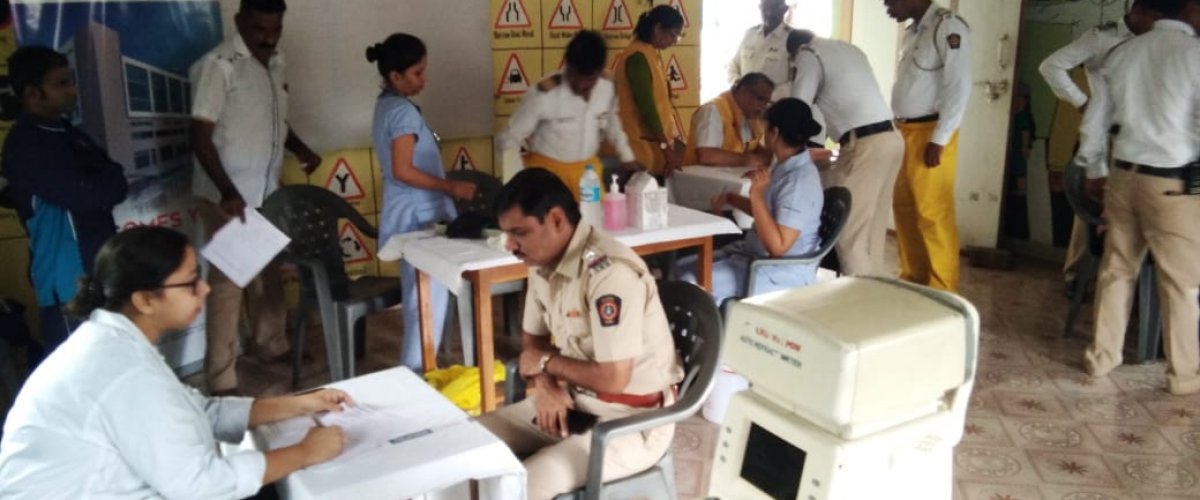 Health Checkup Camp at Kalamboli Traffic Police Station