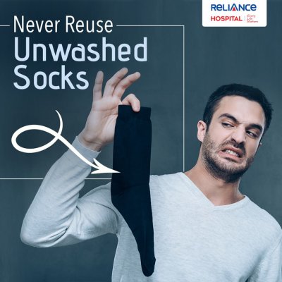 Never reuse unwashed socks