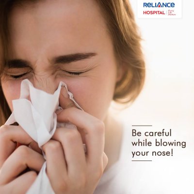 Be cautious while blowing your nose