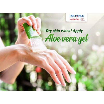 Apply aloe vera gel for dry skin 
