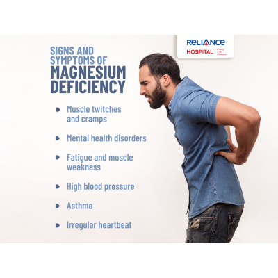 Signs & symptoms of magnesium deficiency 