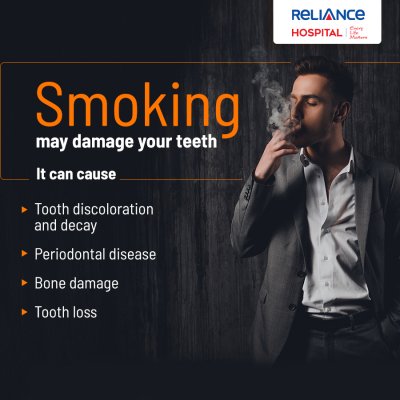 Smoking may damage your teeth