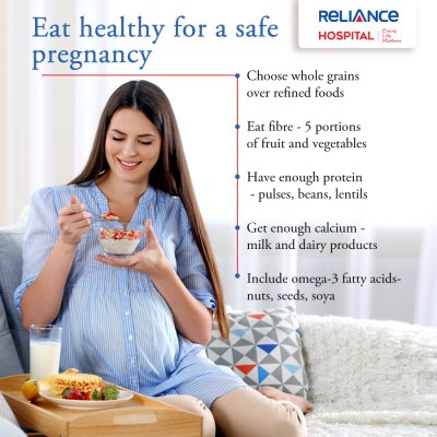 Eat healthy for a safe pregnancy