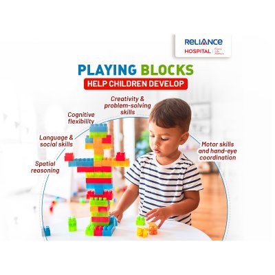 Playing blocks help children develop 