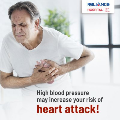 High blood pressure may increase your risk of heart attack! 