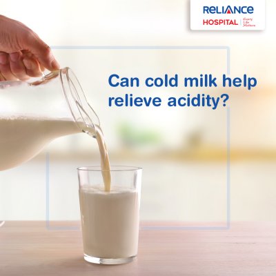 Can cold milk help relieve acidity?